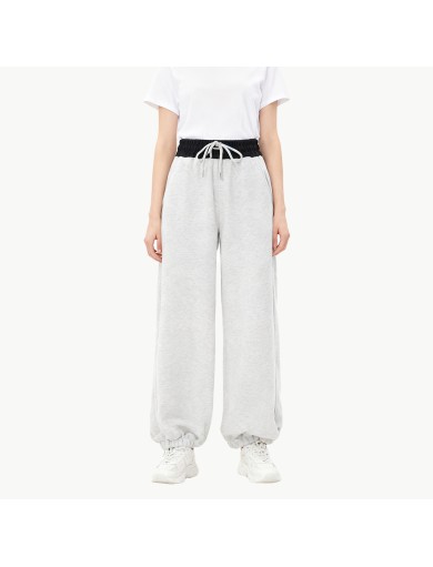Versatile Color Blocked Fleece Lined Casual Sweatpants