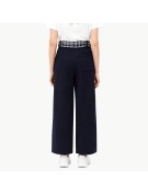 High Waisted Elastic Waist Fleece Lined Casual Pants