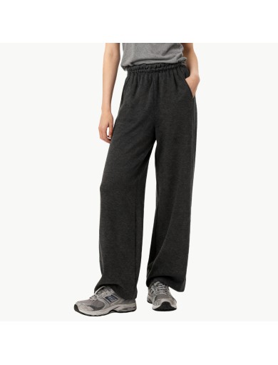 Grey Fleece Lined Straight Leg Casual Pants
