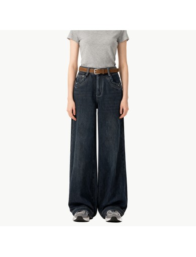 Winter Fleece Lined Wide Leg Jeans