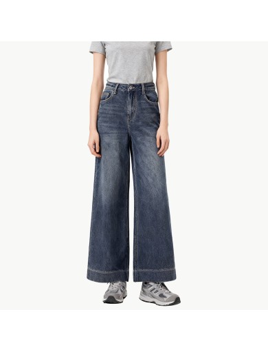 Fleece lined Wide Leg Jeans