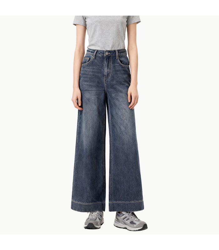 Fleece lined Wide Leg Jeans
