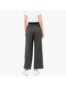 Casual Striped Fleece Lined Wide Leg Pants