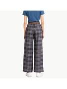 Plaid Fleece Lined Wide Leg Pants