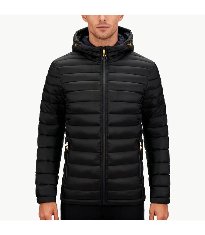 Men's Solid Color Hooded Down Jacket
