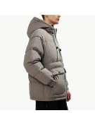 Men's Hooded Zippered Down Jacket