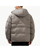 Men's Hooded Zippered Down Jacket