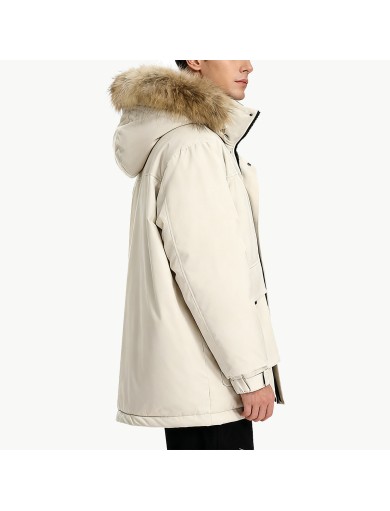 Winter Down Jacket with Large Fur Collar