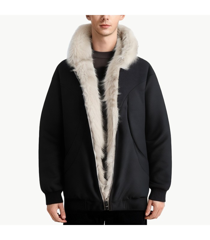 Fluffy Hooded Down Jacket