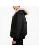 Fluffy Hooded Down Jacket