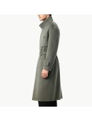 Stand Up Collar Double Faced Wool Coat