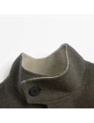 Stand Up Collar Double Faced Wool Coat
