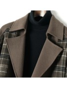 Double Breasted Plaid Men's Overcoat