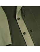 Men's Color Blocked Pure Wool Coat