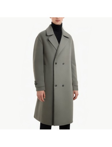Men's Loose Fitting Wool Overcoat
