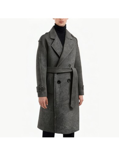 Men's Overcoat in Knee Length Wool
