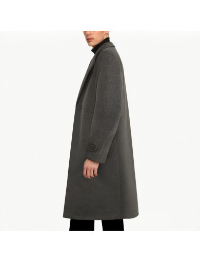 Men's Overcoat in Knee Length Wool