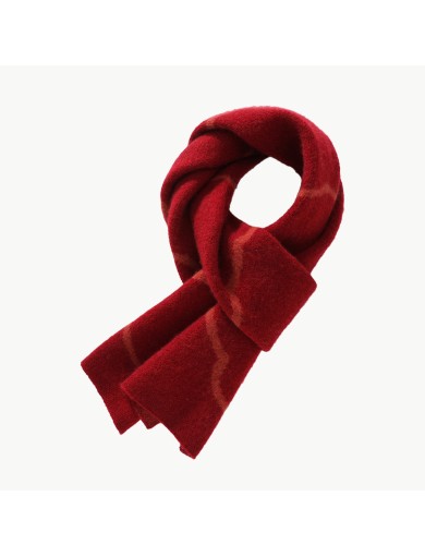 Soft and Warm Red Cashmere Scarf