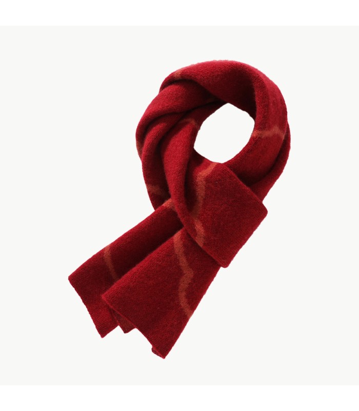 Soft and Warm Red Cashmere Scarf