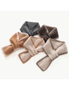 Short Cashmere Knit Scarf