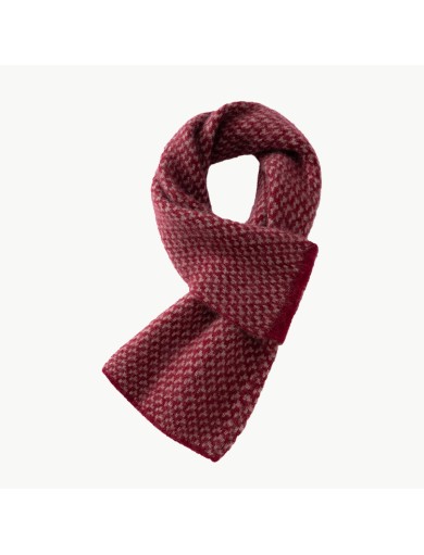 Houndstooth Perforated Cashmere Neck Warmer