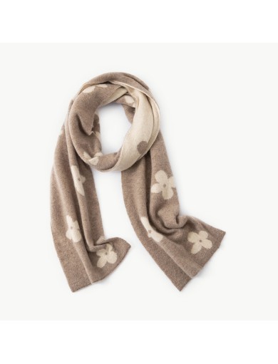 Double Sided Floral Cashmere Scarf