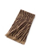 Zebra Print Knitted Cashmere Scarf