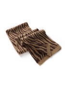 Zebra Print Knitted Cashmere Scarf