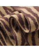 Zebra Print Knitted Cashmere Scarf