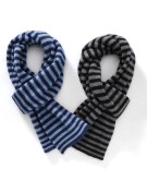 Striped Color Blocked Women's Cashmere Scarf