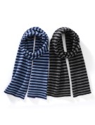 Striped Color Blocked Women's Cashmere Scarf