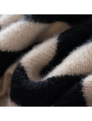 100% Pure Cashmere Color Blocked Striped Scarf