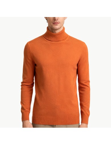 Solid Color Turtleneck Pullover Sweater