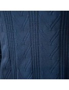 Jacquard Knit V Neck Sweater