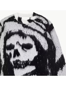 Skull Pattern Mohair Sweater