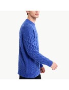 Casual Solid Color Cable Knit Men's Sweater