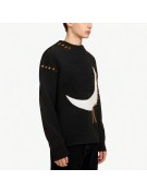 Moon Pattern Jacquard Men's Sweater