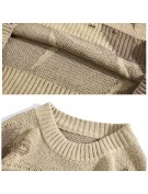 Distressed Knit Men's Sweater