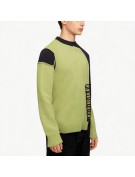 Irregularly Patchwork Cotton Blend Sweater