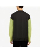 Irregularly Patchwork Cotton Blend Sweater