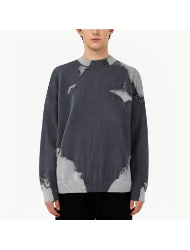 Raw Edge Pullover Sweater