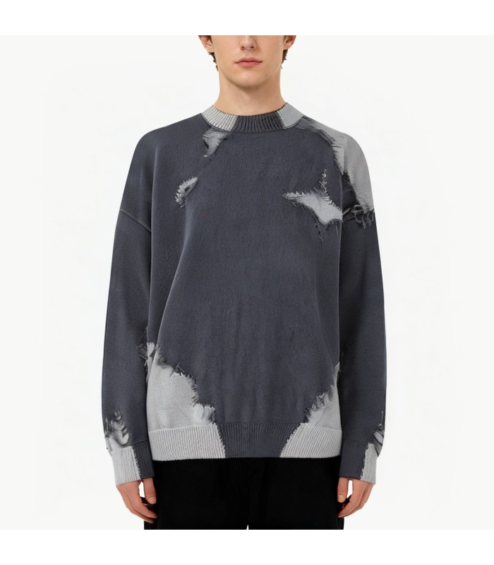 Raw Edge Pullover Sweater