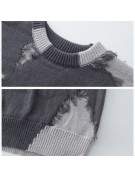 Raw Edge Pullover Sweater
