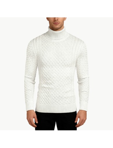 Men's High Neck Thick Knit Sweater
