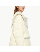 Loose Fitting White Duck Down Jacket
