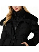 Women's Down Jacket with Large Lapel