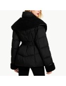 Women's Down Jacket with Large Lapel