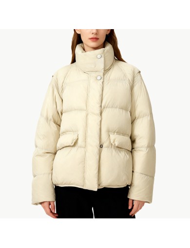 Gentle Stand up Collar Short Down Jacket