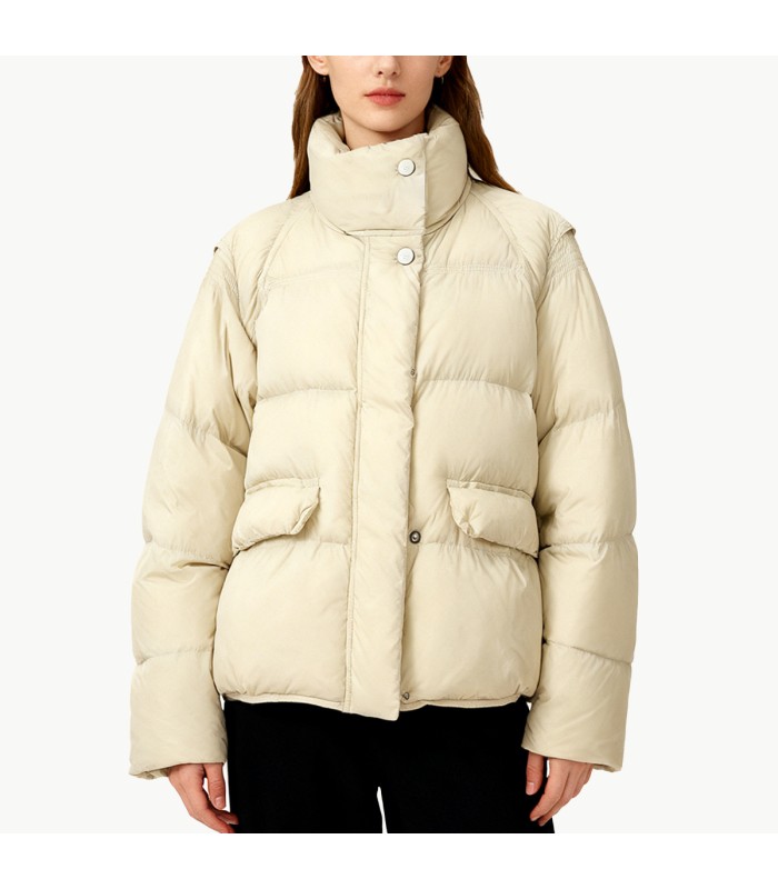 Gentle Stand up Collar Short Down Jacket