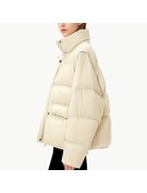 Gentle Stand up Collar Short Down Jacket